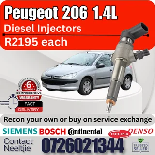 Peugeot 206 1.4L diesel injectors for sale