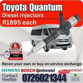Toyota Quantum diesel injectors for sale