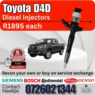Toyota D4D diesel injectors for sale