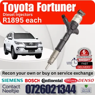 Toyota Fortuner diesel injectors for sale