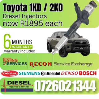 Toyota D4D 1kd / 2 kd diesel injectors for sale