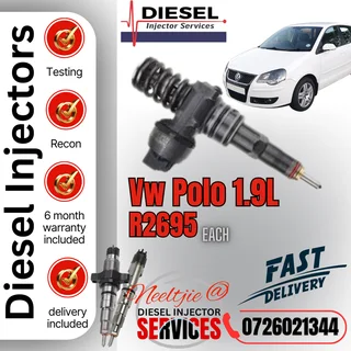 VW Polo 1.9L diesel injectors for sale