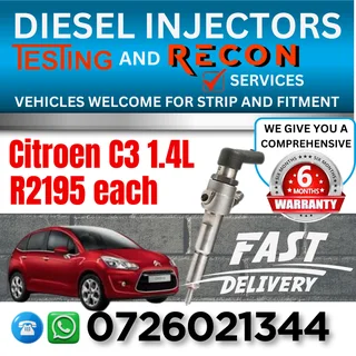 Citroen C3 1.4L diesel injectors for sale
