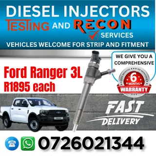Ford Ranger 3L diesel injectors for sale