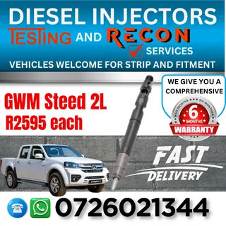 GWM Steed 2L diesel injectors for sale