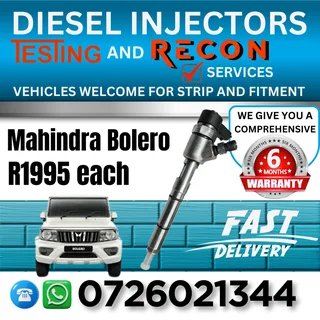Mahindra Bolero diesel injectors for sale