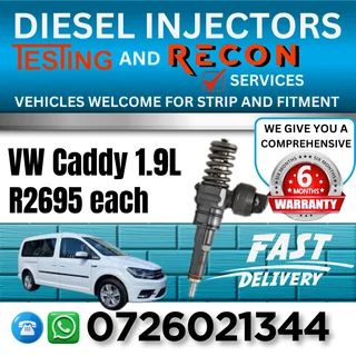 VW Caddy 1.9L diesel injectors for sale