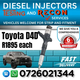 Toyota D4D diesel injectors for sale