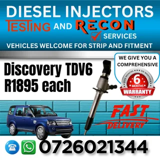 Discovery TDV6 diesel injectors for sale