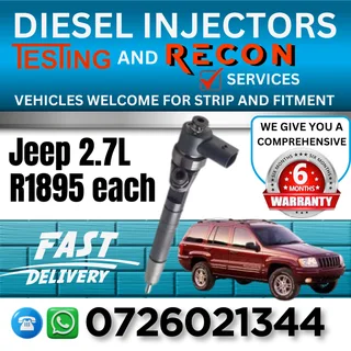 Jeep 2.7L diesel injectors for sale