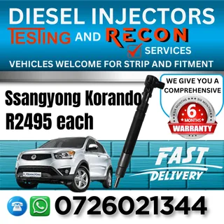 Ssangyong Korando diesel injectors for sale