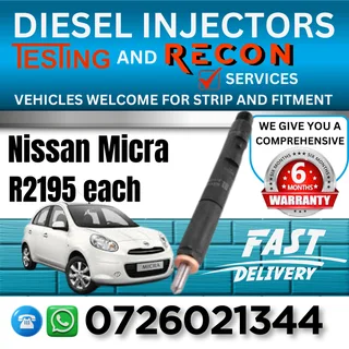 Nissan Micra diesel injectors for sale