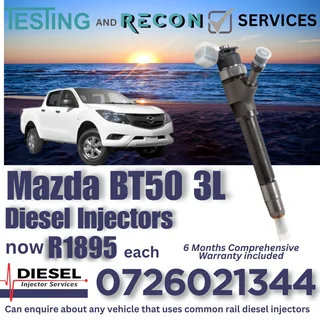 Mazda BT50 3L diesel injectors for sale