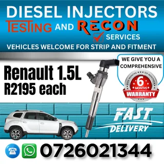 Renault 1.5L diesel injectors for sale