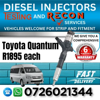 Toyota Quantum diesel injectors for sale