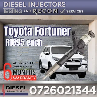 Toyota Fortuner diesel injectors for sale