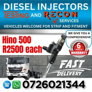Hino 500 diesel injectors for sale