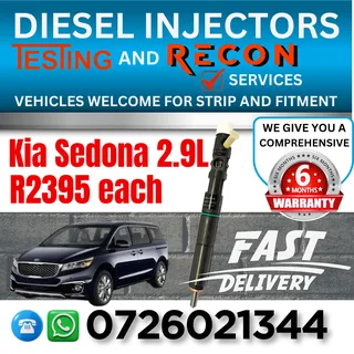 Kia Sedona 2.9L diesel injectors for sale