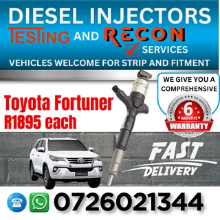 Toyota Fortuner diesel injectors for sale