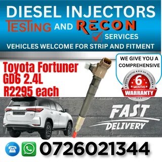 Toyota Fortuner GD6 2.4L diesel injectors for sale