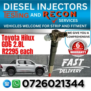 Toyota Hilux GD6 2.8L diesel injectors for sale