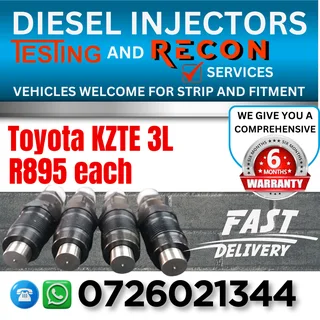Toyota KZTE 3L diesel injectors for sale