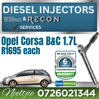 Opel Corsa 1.7L diesel injectors for sale