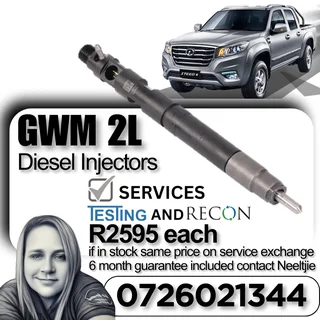 GWM Steed 2L diesel injectors for sale