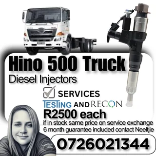 Hino 500 Truck diesel injectors for sale