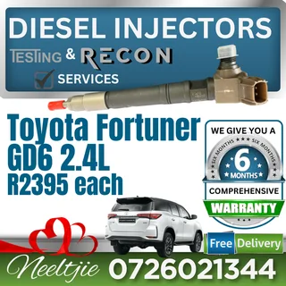 Toyota Fortuner GD6 2.4L diesel injectors for sale