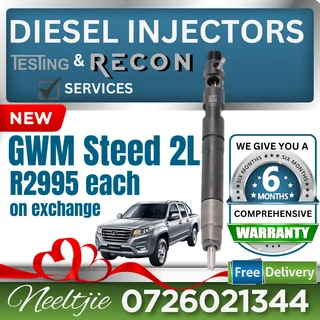 NEW GWM Steed 2L diesel injectors for sale