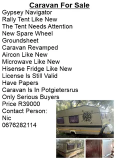 Caravan - Ad posted by George van Vuuren