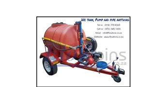NEW 500 to 2500Lt Water Bowser / Firefighter Trailers from R27890.00 Excluding VAT