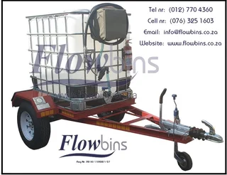 NEW 1000Lt to 3000Lt Flowbin Diesel / Paraffin Bowser Trailers from R29290.00 Excluding VAT