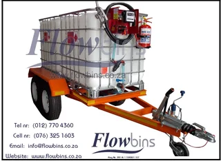 NEW 1000Lt to 3000Lt Flowbin Diesel / Paraffin Bowser Trailers from R29290.00 Excluding VAT