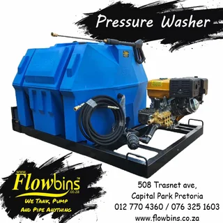 NEW 500Lt - 2500Lt 186 Bar Mobile Pressure Washer Unit from R17790.00 Excluding VAT