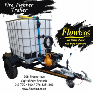 NEW 500 to 2500Lt Water Bowser / Firefighter Trailers from R27890.00 Excluding VAT