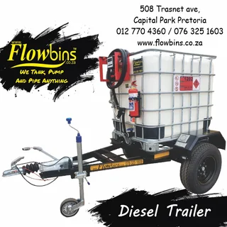 NEW 1000Lt to 3000Lt Flowbin Diesel / Paraffin Bowser Trailers from R34290.00 Excluding VAT