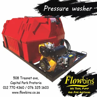 NEW 500Lt - 2500Lt 186 Bar Mobile Pressure Washer Unit from R17790.00 Excluding VAT