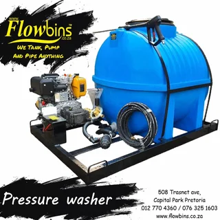 NEW 500Lt - 2500Lt 186 Bar Mobile Pressure Washer Unit from R17790.00 Excluding VAT