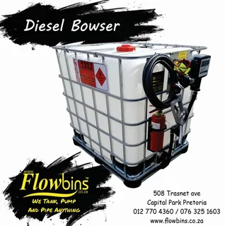 NEW 500Lt – 6000Lt Diesel /Paraffin Bowsers 12V-220V - Bakkie Skids from R11990.00 Excluding VAT