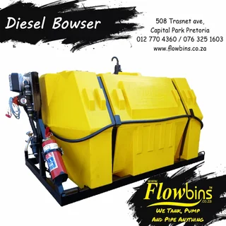 NEW 500Lt – 6000Lt Diesel /Paraffin Bowsers 12V-220V - Bakkie Skids from R11990.00 Excluding VAT