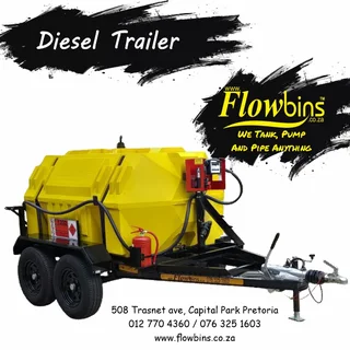 NEW 500lt to 2500Lt Horizontal Diesel Bowser Trailers from R27290.00 Excluding VAT