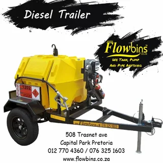 NEW 500lt to 2500Lt Horizontal Diesel Bowser Trailers from R27290.00 Excluding VAT