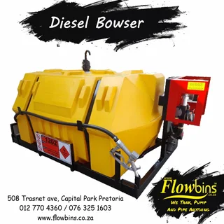 NEW 500Lt – 6000Lt Diesel /Paraffin Bowsers 12V-220V - Bakkie Skids from R11990.00 Excluding VAT