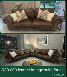 Coricraft leather couch