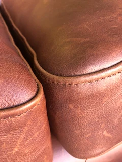 Newly manufactured (2.7m x 1.8m) full grain genuine leather L-shape daybed sofa. (SAVANNAH BROWN)