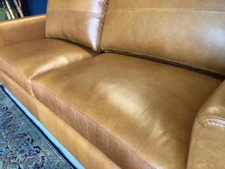 (ON PROMOTION) Brand new 2pc genuine leather CHOBE lounge suite. (2 x 2.2m LARGE THREE SEATER SOFAS)