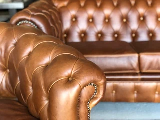 A Magnificent 4 piece genuine leather CHESTERFIELD lounge suite. (NEWLY MANUFACTURED EXCLUSIVELY)