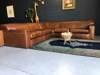 Massive & Modern (3m X 3m) Kariba Style Genuine Leather L-shape Corner Lounge Suite,  brand New